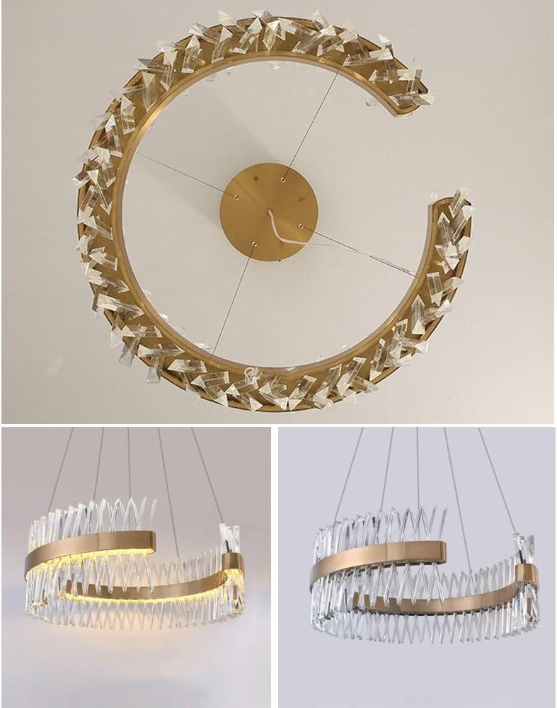 Lustre de forme C en cristal