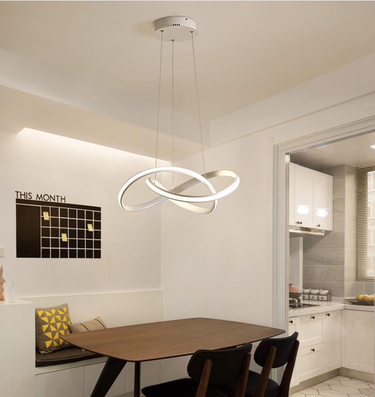 Lustre LED Moderne – Design Élégant & Lumière Réglable