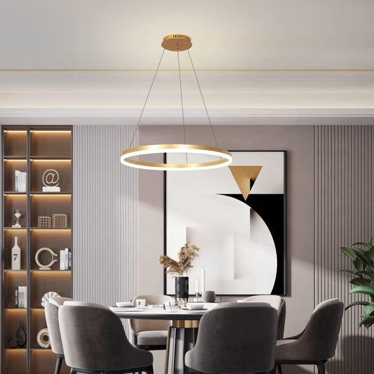 RINGO - Lustre pendentif à 1 Anneau circulaire LED