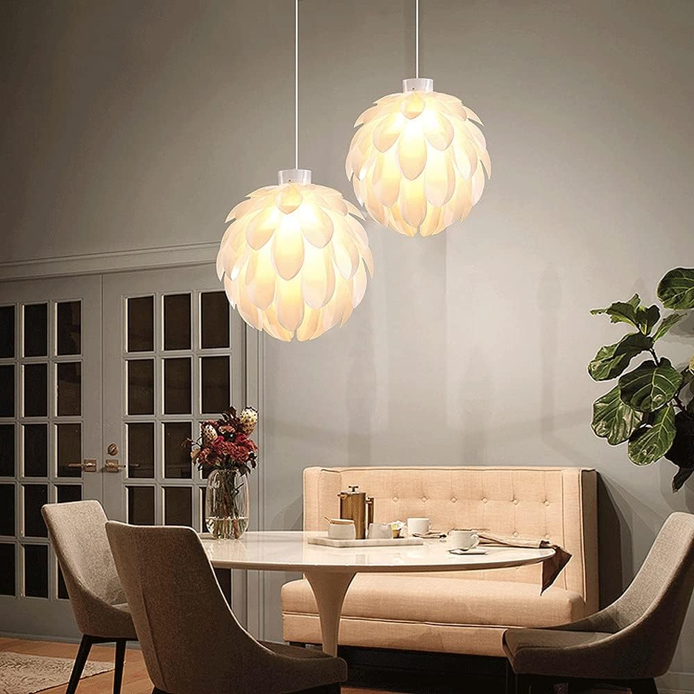 WAQIHREU - Lampe suspendue en forle de pomme de pin blanc 50 cm