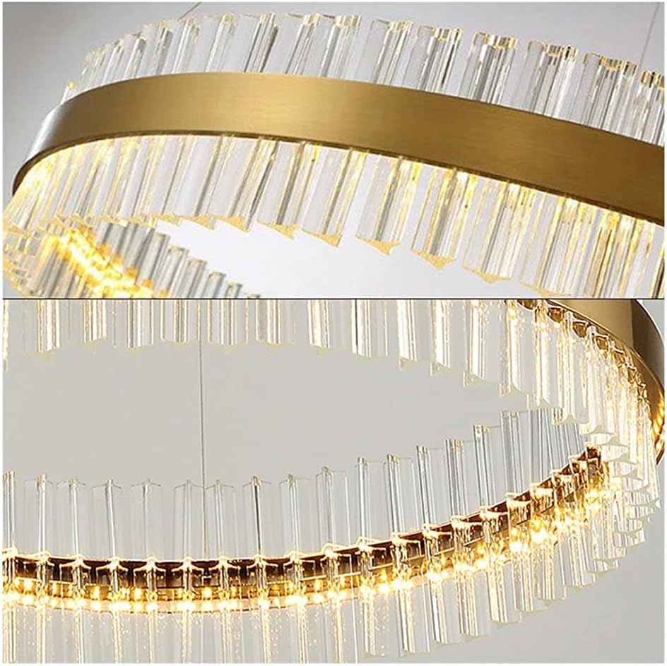 Lustre LED en verre de cristal