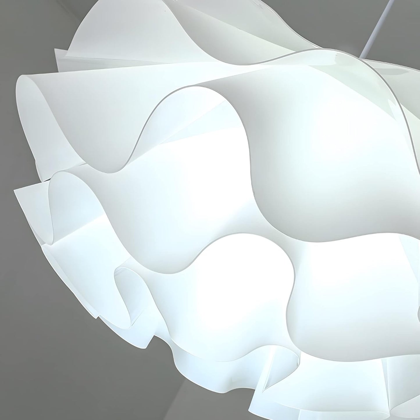 WAQIHREU - Suspension sphérique en forme de fleur  PP blanc 40 cm