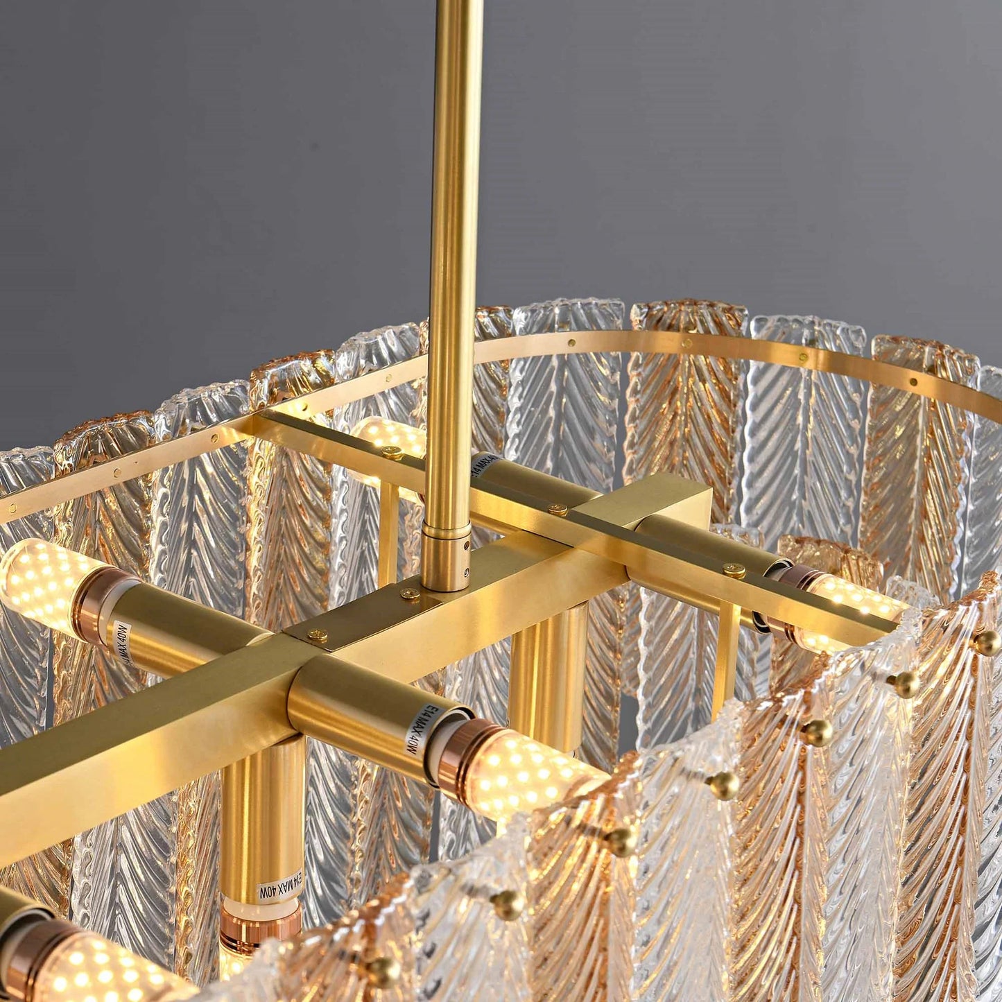 NOBELIUM - Lustre ovale en cristal pour salon