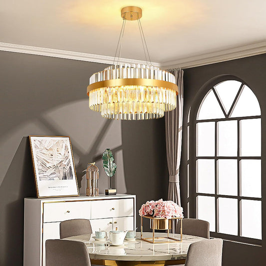 MCOSU - Lustres en cristal ronds de luxe Salon