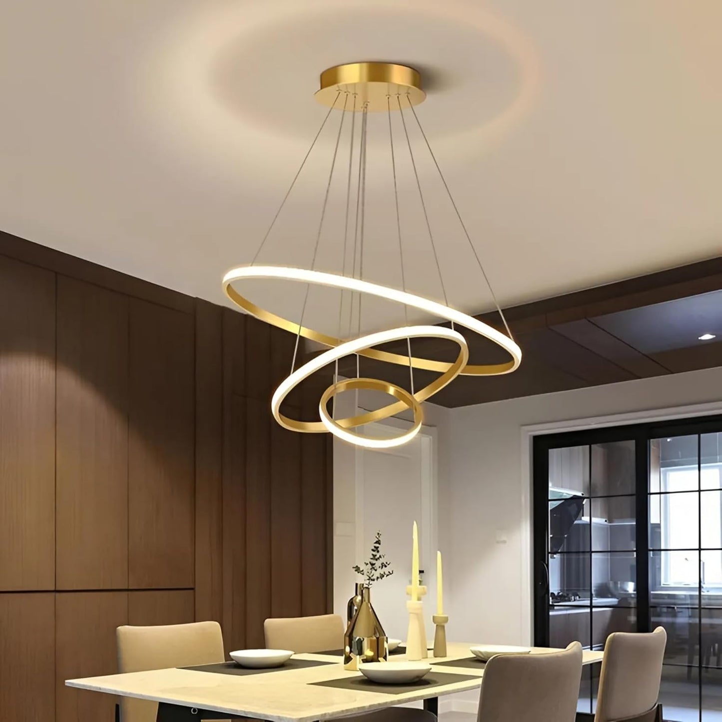 3 Anneaux LED NOIR/OR