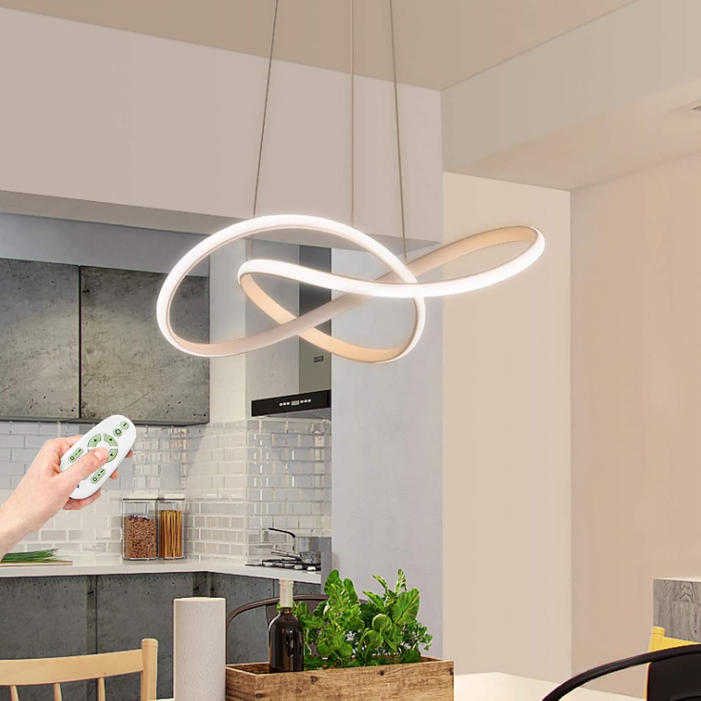 Lustre LED Moderne – Design Élégant & Lumière Réglable