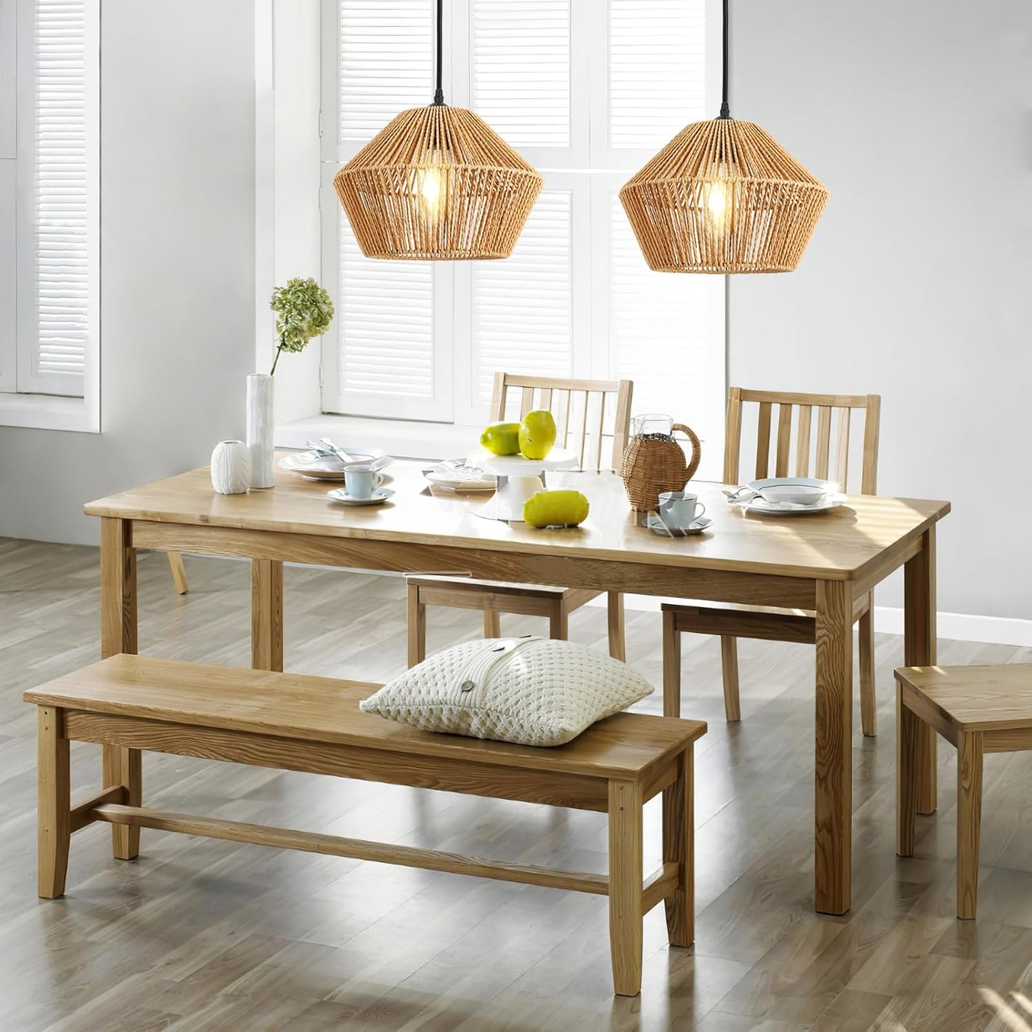 ‎FORCOSO - Suspension en rotin 32cm
