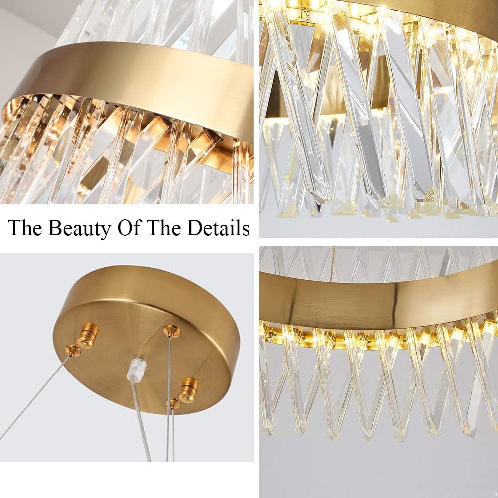 Lustre de forme C en cristal