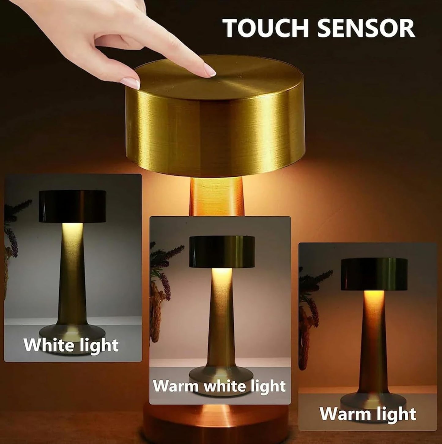 Lampe de Table Tactile Rechargeable  360°