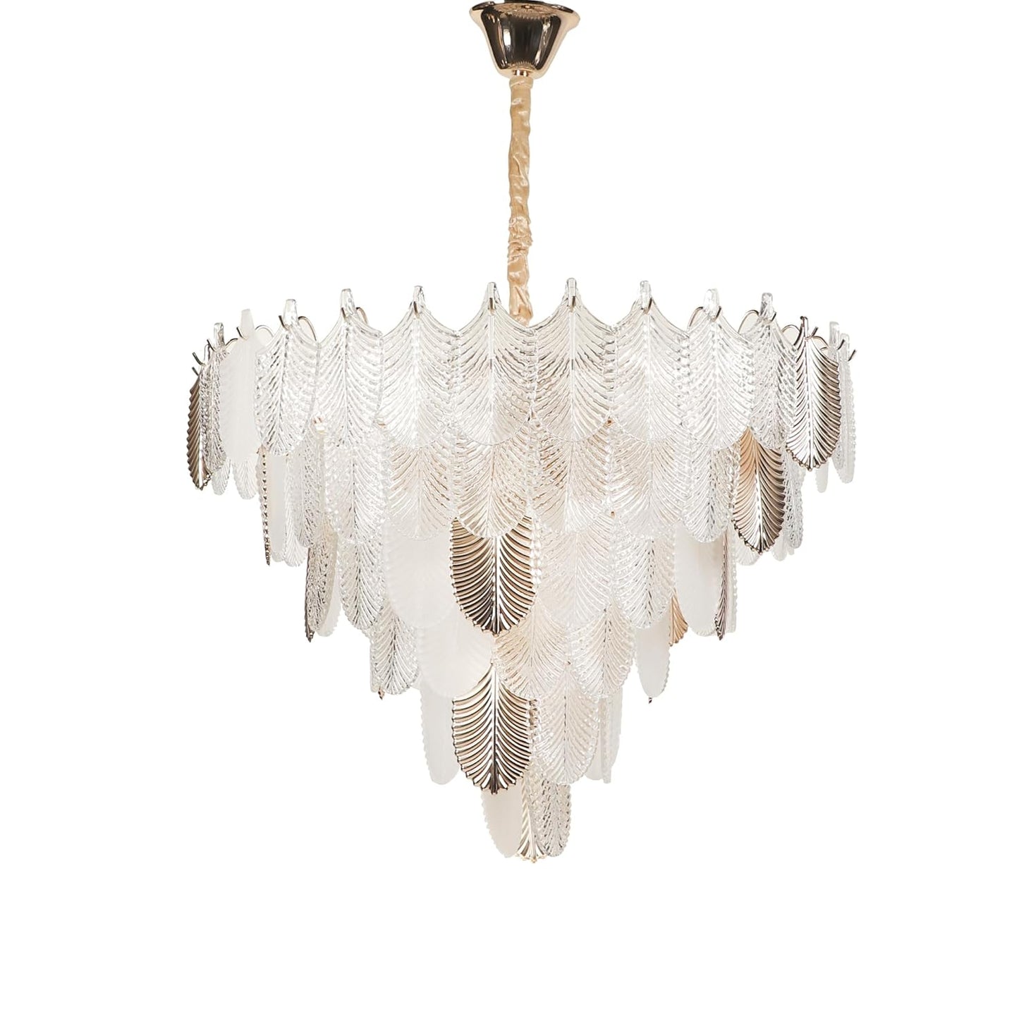 Lustre Paon Œuvre d'Art Lumineuse