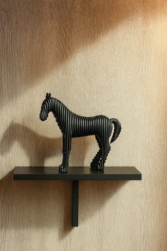 Sculpture “Zèbre Moderne” – 30×30 cm