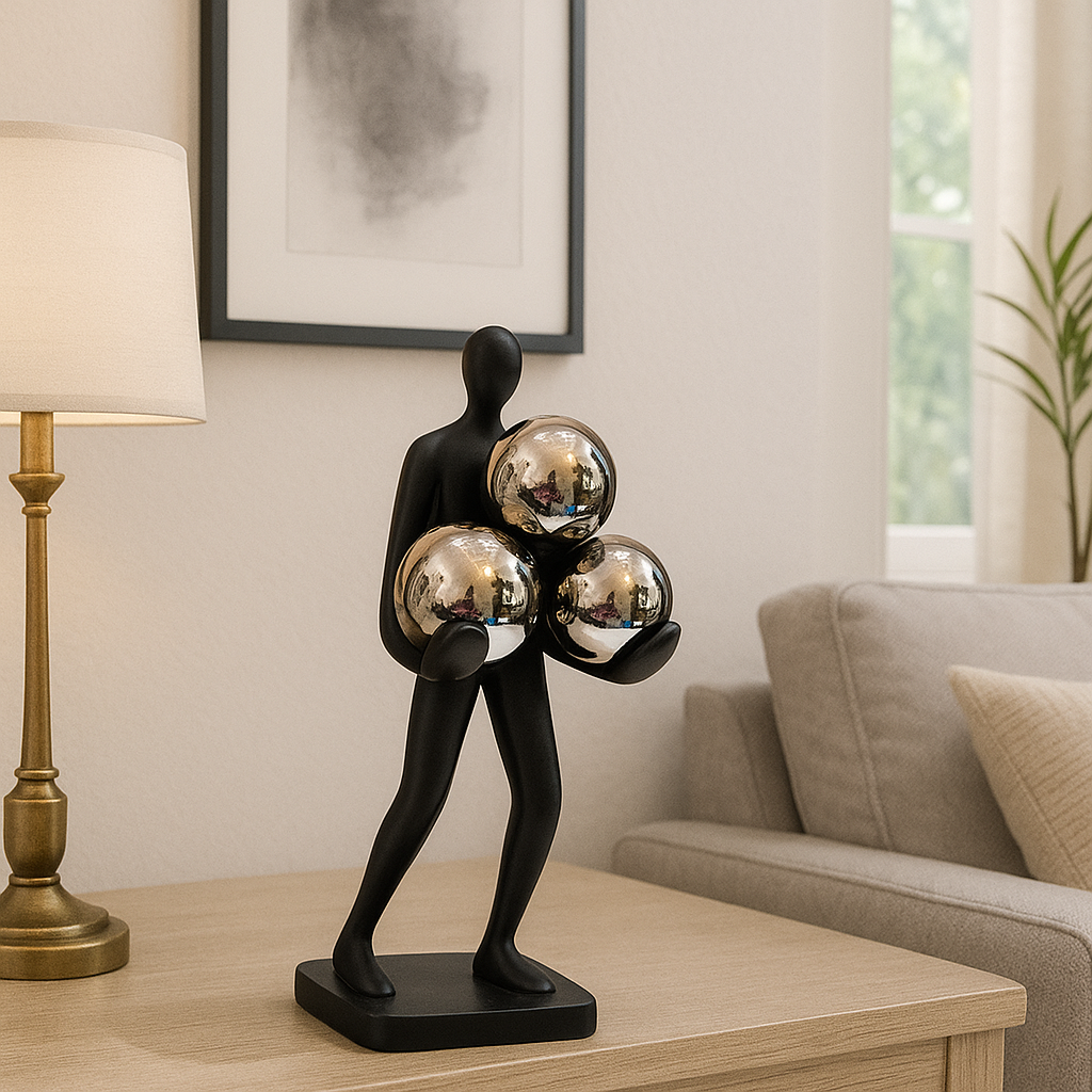 Sculpture “Équilibre Moderne” – 30×10 cm