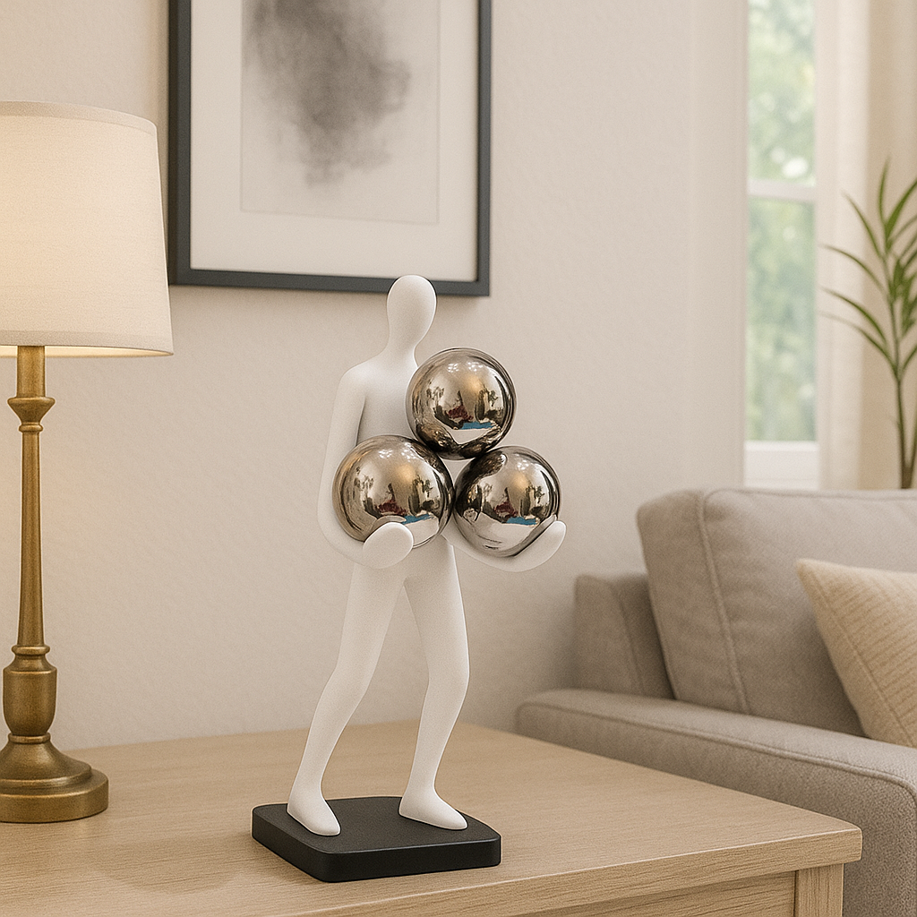 Sculpture “Équilibre Moderne” – 30×10 cm