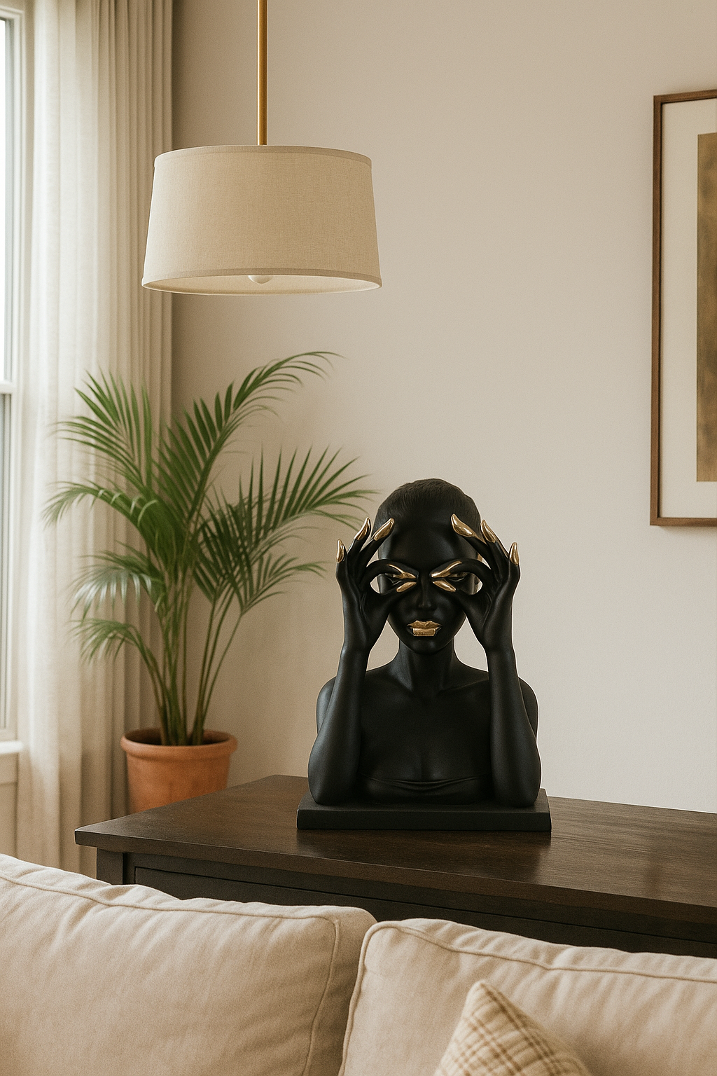 Sculpture “Regard Doré”