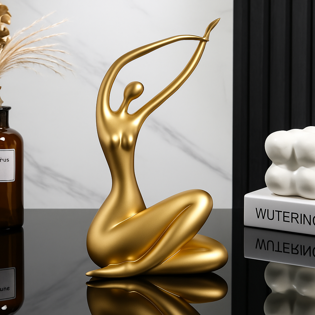 Sculpture “Grâce Dorée” – 37×15 cm