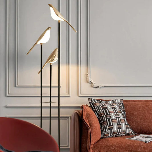 Lampadaire "Oiseaux Dorés"