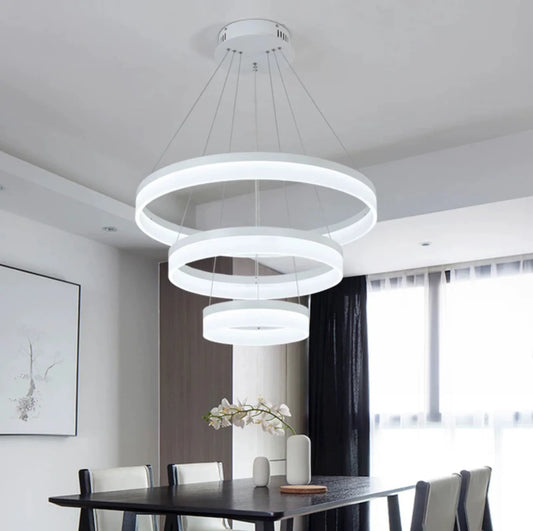RINGO - Lustre pendentif à 3 Anneau circulaire LED