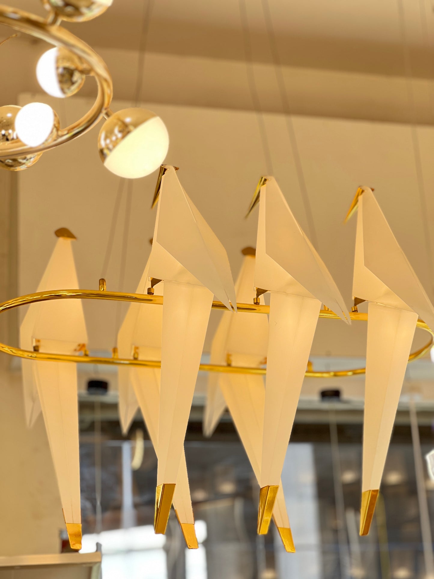 Lampe suspendue LED en pvc sous forme de oiseaux
