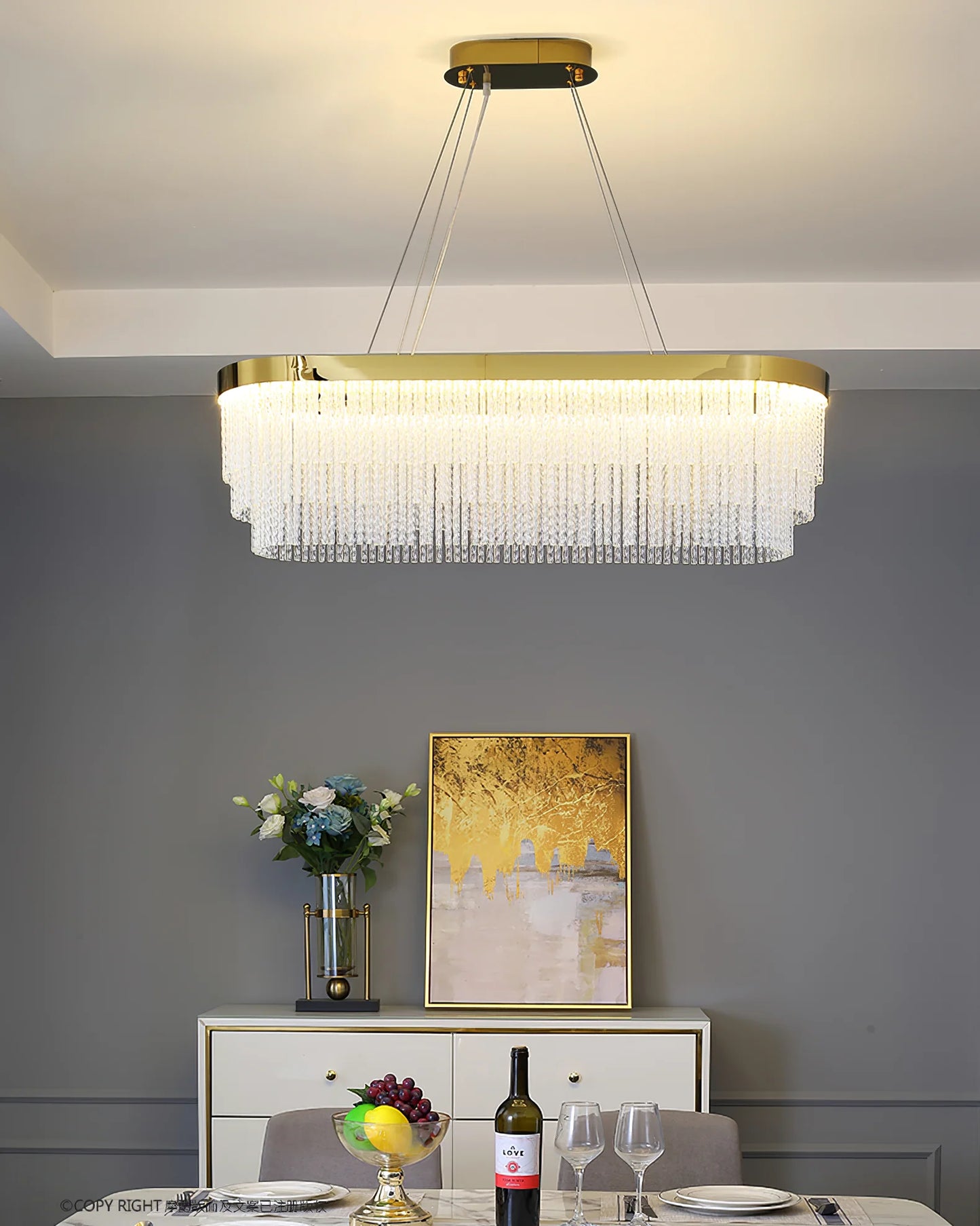 MIRODEMI - Parfums de lustre oval 80/30 cm