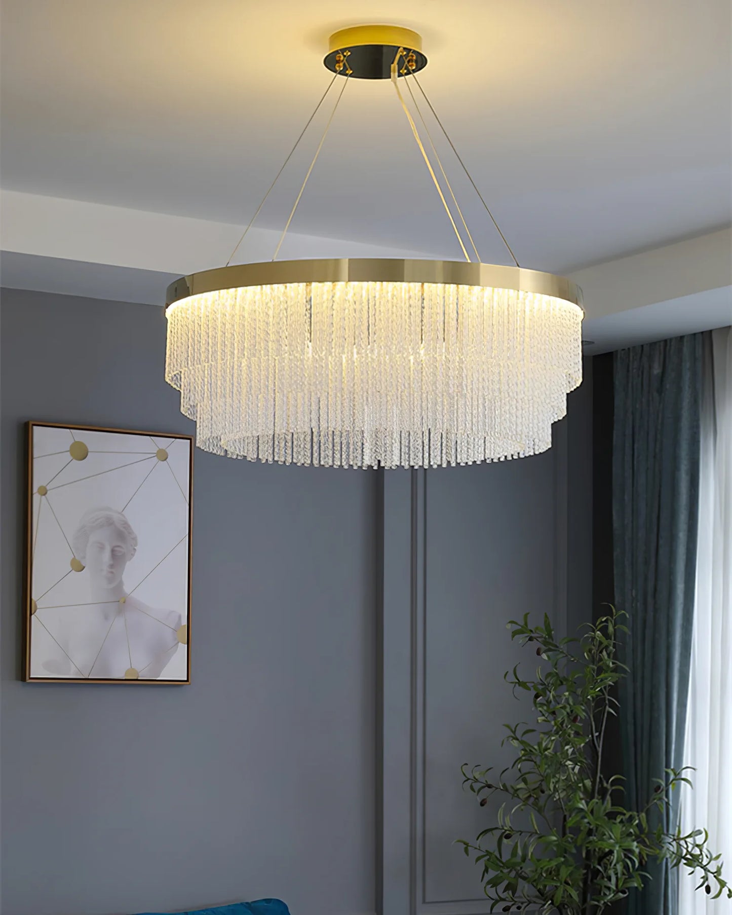 MIRODEMI - Parfums de lustre oval 80/30 cm