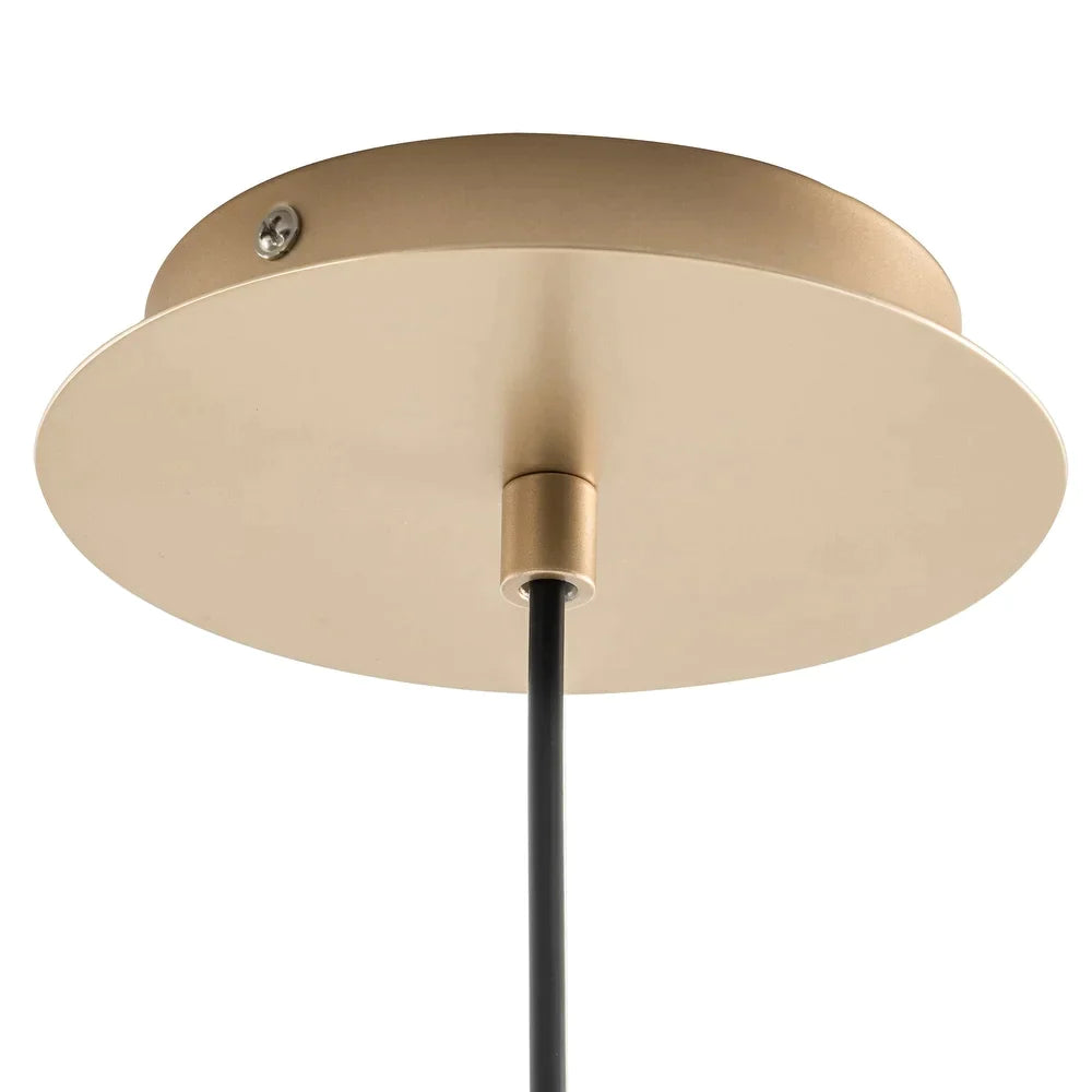 TEMKIN - Suspension moderne du milieu du siècle en verre blanc