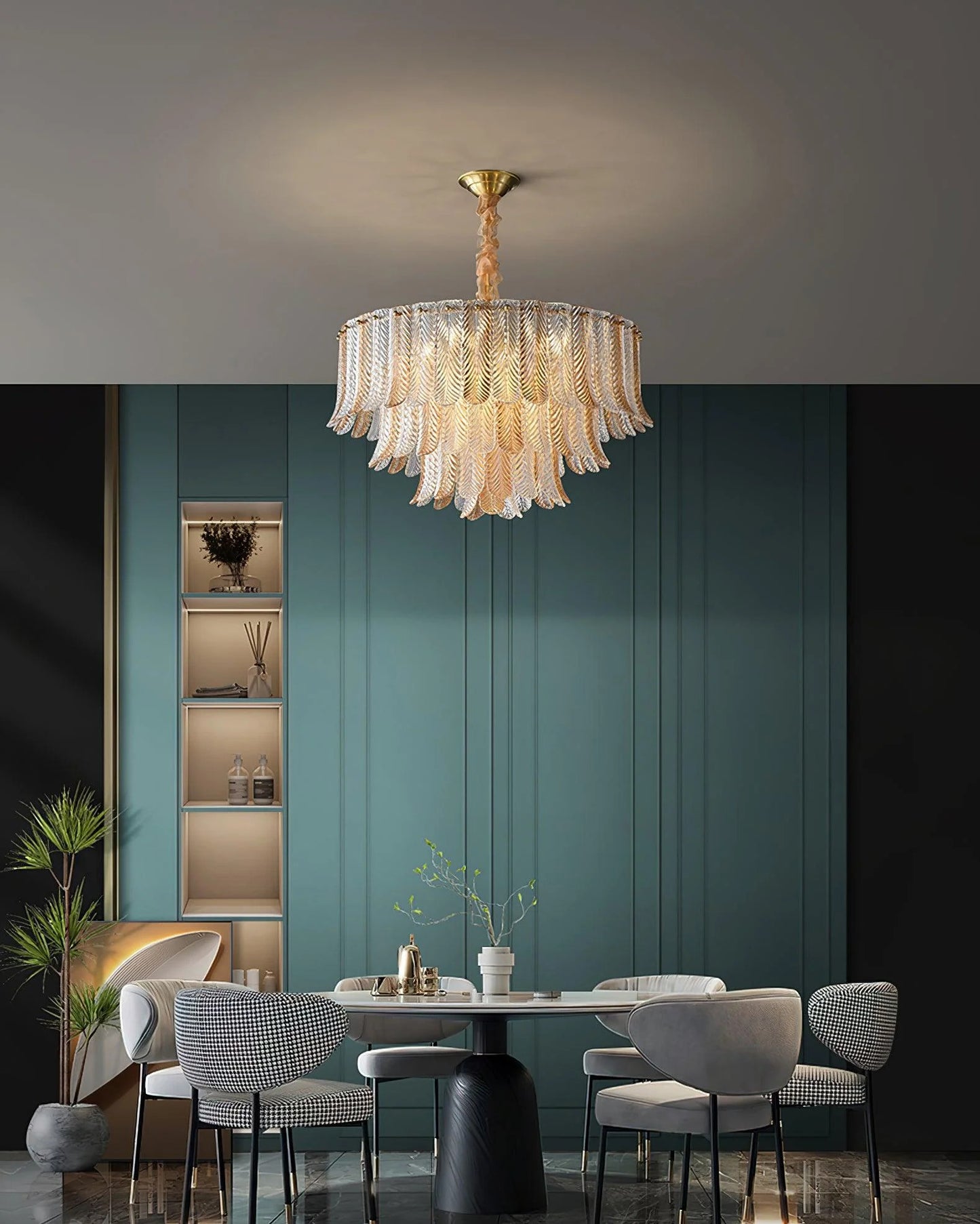 NOBELIUM - Lustre ovale en cristal pour salon