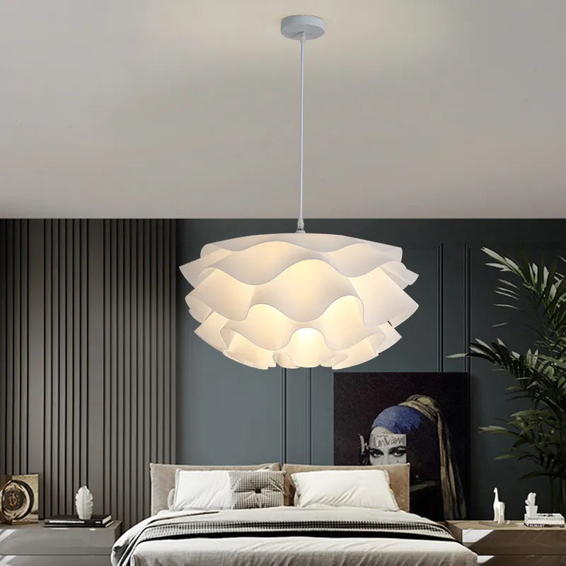 WAQIHREU - Suspension sphérique en forme de fleur  PP blanc 40 cm