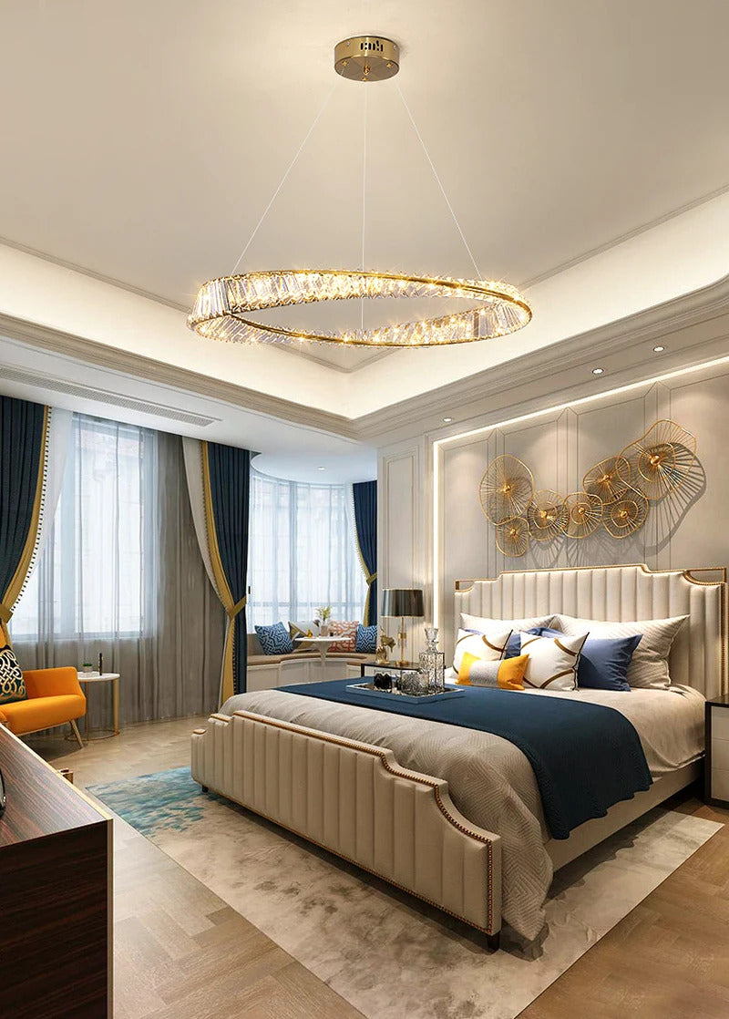 THUNDER - Lustre Cristal K9 LED Or