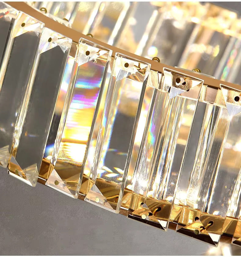 Lustre LED Luxe – Cristal K9 Finition Or 60 cm