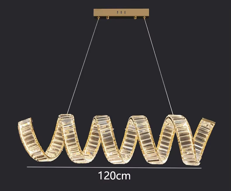 WAVE - Lustre en crystal 120*25 cm
