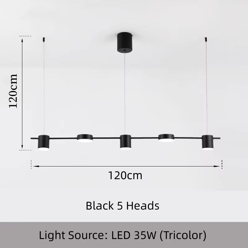 Suspension LED Moderne – 5 Spots Orientables