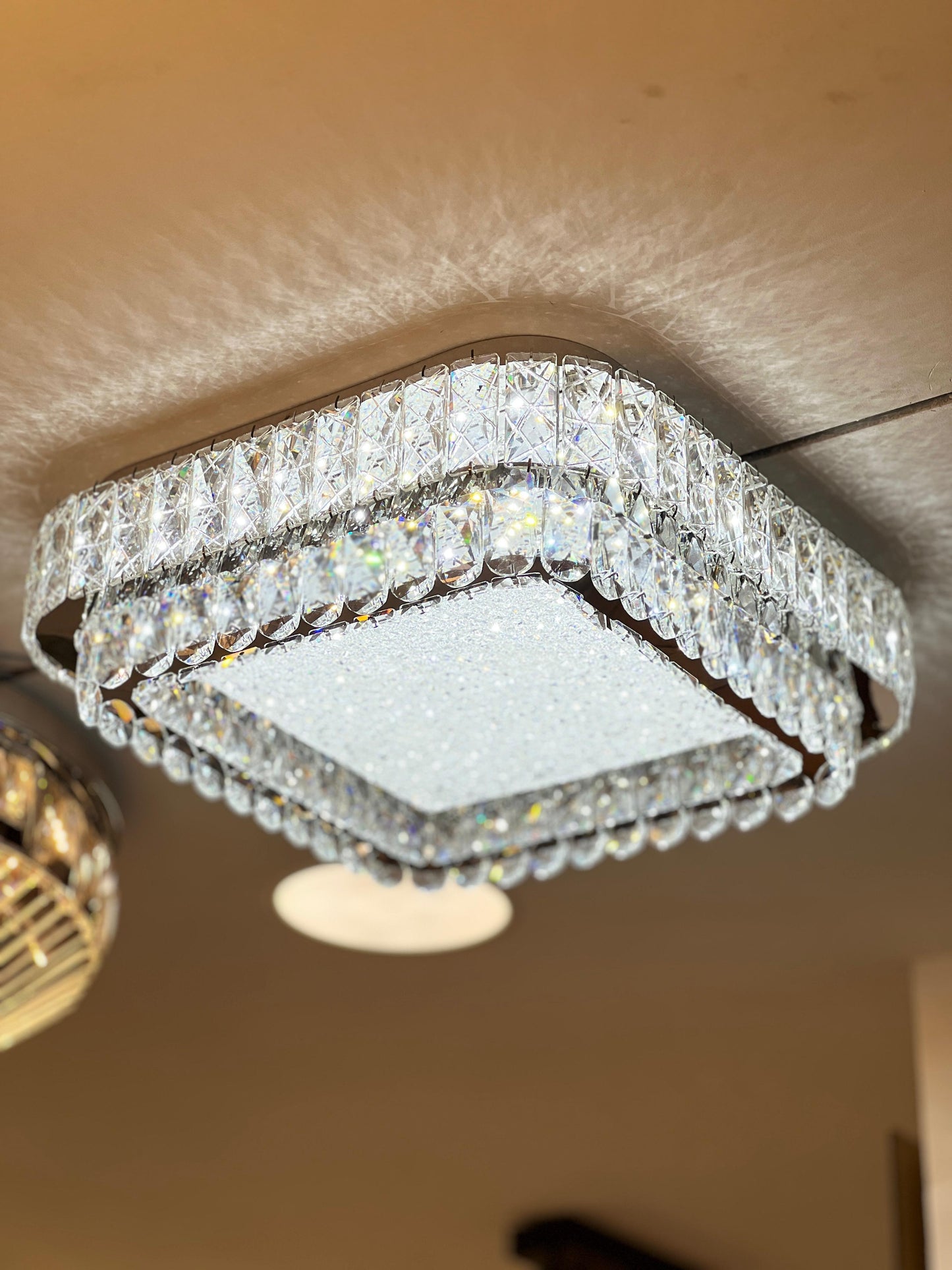 Plafonnier Cristal K9 50x50 cm 3 Tons
