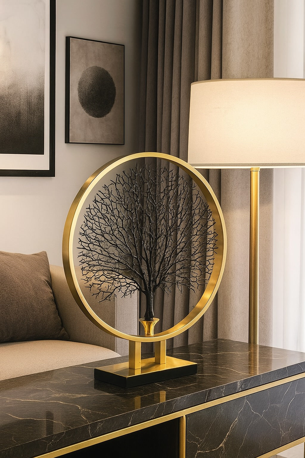 Sculpture Arbre de Vie Doré