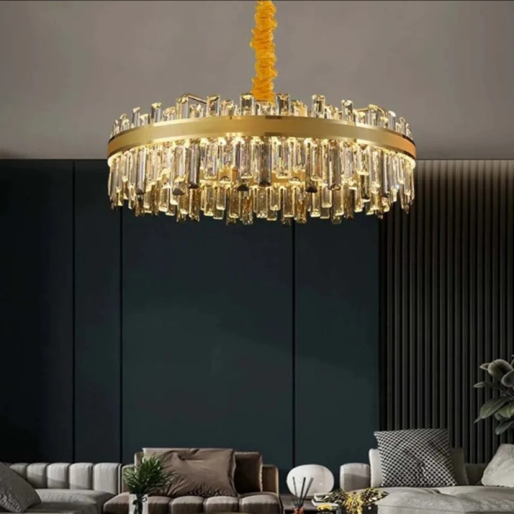 Lustre Cristal - Éclat Doré
