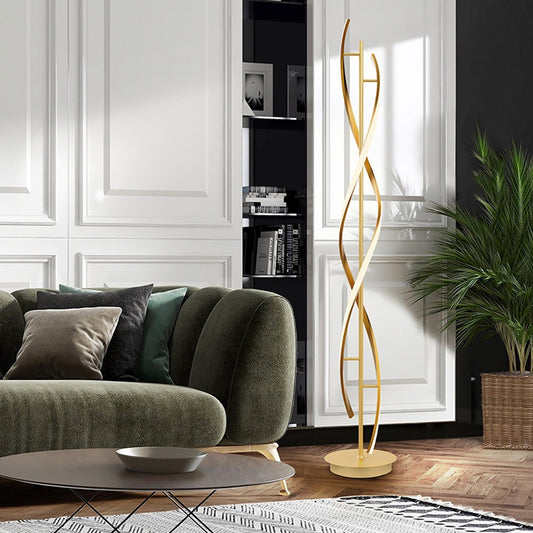Lampadaire LED Spirale Style DNA