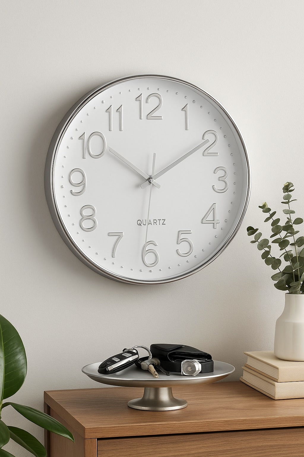Horloge Murale Minimaliste 40 cm (Blanc)