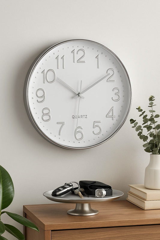 Horloge Murale Minimaliste 40 cm (Blanc)