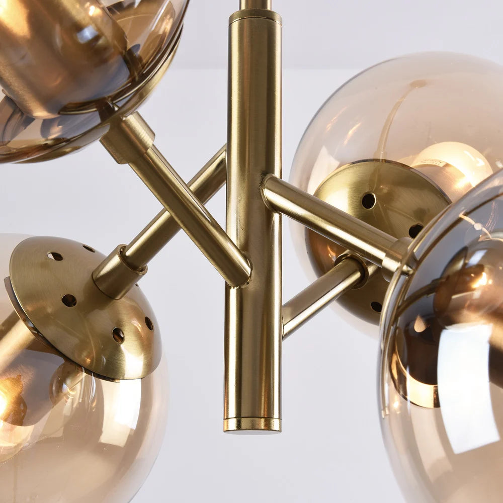Suspension Florence – Design Vintage Industriel &amp; Verre Fumé