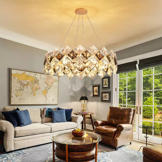 WISFOR - Lustre rond en cristal de luxe