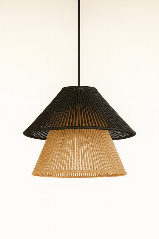 Suspension Rotin Asymétrique – Ø45 cm