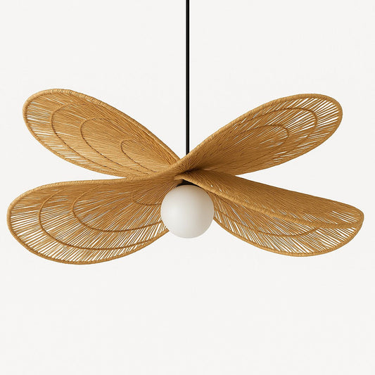 Suspension Bambou Double Abat-Jour
