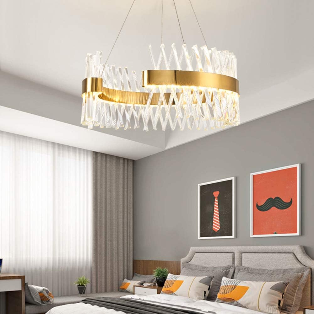 Lustre de forme C en cristal